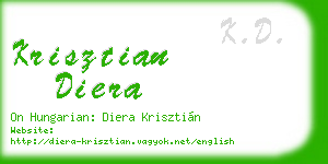 krisztian diera business card
